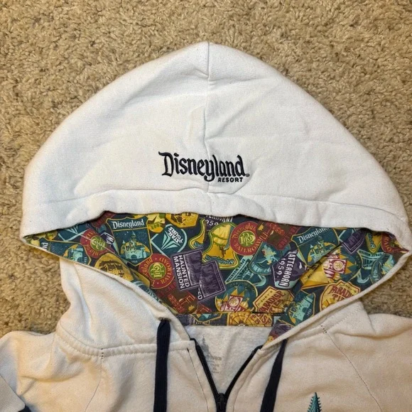 Disneyland Resort Parks Mickey Mouse Embroidered Full Zip Up Hoodie Jacket - L - Picture 4 of 10